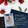 Heritage Pewter West Virginia University Class of 2026 Ornament | Graduation Gift | Hand-Sculpted Christmas Tree Ornament | Intricately Crafted Metal Pewter Alma Mater Inlay view 3