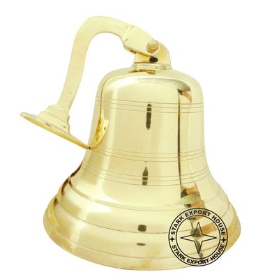 10 inch Solid Brass Ship Bell Beautiful Decorative & Functional School Reception Dinner Shop Hotel Service Bells Super Loud Hand Call Bell Nautical Best for Gift (K R W)