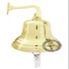 10 inch Solid Brass Ship Bell Beautiful Decorative & Functional School Reception Dinner Shop Hotel Service Bells Super Loud Hand Call Bell Nautical Best for Gift (K R W) view 2