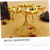 Candle Holder Elegant Flower-Shaped Tealight Stand for Home Decor Wedding Centerpieces and Romantic Settings Versatile Decorative Candleholder for End Tables and Special Occasions view 4