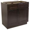 Combo Bathroom Vanity Cabinet (30" W x 34.5" H x 21" D) and Over-The-Toilet Storage Cabinet (24" W x 42" H x 12" D) - Shaker Espresso view 1