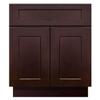 Combo Bathroom Vanity Cabinet (24" W x 34.5" H x 21" D) and Over-The-Toilet Storage Cabinet (24" W x 36" H x 12" D) - Shaker Espresso view 1