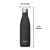 S'well Stainless Steel Water Bottle with Sports Cap, 17oz, Onyx, Triple Layered Vacuum Insulated Containers Keeps Drinks Cold for 36 Hours and Hot for 10, BPA Free, Perfect for On the Go view 4