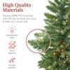 Best Choice Products Prelit Pencil Christmas Tree, 6ft Premium Artificial Tree, Realistic Lighted Spruce Holiday Decor w/Warm White Lights, Base view 3