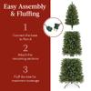 Best Choice Products Prelit Pencil Christmas Tree, 6ft Premium Artificial Tree, Realistic Lighted Spruce Holiday Decor w/Warm White Lights, Base view 4
