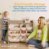 ECR4Kids 3-Tier Organizer with Shelf and 9 Removable Plastic Bins, 3x3, Toy Storage, Grey/White view 4