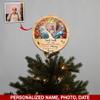 Custom Wood Remembrance Tree Topper, Personalized Christmas Memorial view 3
