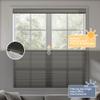 Boolegon No Tools No Drill Cellular Shades Top Down Bottom Up Linen Texture Blackout Blinds for Indoor Windows Cordless Honeycomb Blinds for Home,Office, Light Filtering Gray, 51" W x 78" H view 3
