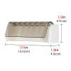 5 Slots Wall Mount Toothbrush Holder with Cover, Self Adhesive Toothbrush Storage Organizer for Shower, Toothbrush Hanger for Bathroom, Medicine Cabinet, Dorm(White + Grey) view 2
