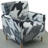 1 Seater Office Chair Couch Cover Velvet Armchair Sofa Slipcover Wingback Chair Cover Curved Back Modern Accent Desk Chair Cover Stretch Computer Chair Seat Protector ( Color : #16 , Size : 1 seat cov view 1