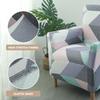 1 Seater Office Chair Couch Cover Velvet Armchair Sofa Slipcover Wingback Chair Cover Curved Back Modern Accent Desk Chair Cover Stretch Computer Chair Seat Protector ( Color : #16 , Size : 1 seat cov view 2