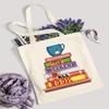 AUSVKAI Canvas Tote Bag Aesthetic for Women, Cute Books Reusable Cotton Bags for College Shopping Beach Grocery Trendy Gifts view 3