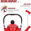 Stainless Steel Whistling Tea Kettle Camping Tea Kettle Porcelain Enameled Teapot Chinese Style Heating Water Kettle With Handle Large Capacity Water Boiling Kettle For Stovetop Induction Cooker 1.1L/ view 4