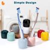Urbanstrive Ceramic Toothbrush Holders for Bathrooms, Sleek Tooth Brush Holder Toothbrush Stand Tooth Brushing Holder, Portable Bathroom Accessories Organizer, Pink, 1 Pack view 2