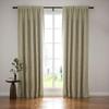HOMERILLA Blackout Curtains for Bedroom, Linen Black Out Curtains 96 Inches Long Lille Pinch Pleated Back Tab Room Darkening Curtains for Nursery/Living Room 1 Panel, Light Khaki, W72'' x L96'' view 1