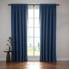 HOMERILLA Blackout Curtains for Bedroom, Linen Black Out Curtains 96 Inches Long Lille Pinch Pleated Back Tab Room Darkening Curtains for Nursery/Living Room 1 Panel, Navy Blue, W72'' x L96'' view 1