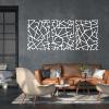 Abstract Lines Metal Wall Art, Metal Line Art Wall Decor, Metal Line Wall Art, Metal Geometric Decor, Abstract Metal Wall Art, Home Living Room Wall Decor, Metal Wall Art, Home Gift (35x79 inch / 90x201 cm, White) view 1