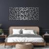 Abstract Lines Metal Wall Art, Metal Line Art Wall Decor, Metal Line Wall Art, Metal Geometric Decor, Abstract Metal Wall Art, Home Living Room Wall Decor, Metal Wall Art, Home Gift (35x79 inch / 90x201 cm, White) view 3