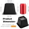 Mezchi Bed Risers 4 Inch Heavy Duty, 6 Pack Durable Plastic Furniture Lifts, Supports 2200 lbs per Leg for Bed, Sofa, Desk, Non-Slip & Stackable Design view 2