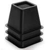 Mezchi Bed Risers 4 Inch Heavy Duty, 6 Pack Durable Plastic Furniture Lifts, Supports 2200 lbs per Leg for Bed, Sofa, Desk, Non-Slip & Stackable Design view 4