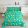 Feelyou Cartoon Banana Comforter Set King Size Tropical Fruit Bedding Set for Kids Boys Girls Delicious Banana Fruit Print Duvet Set Soft Comforter 1 Comforter Set with 2 Pillowcases view 1