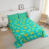 Feelyou Cartoon Banana Comforter Set King Size Tropical Fruit Bedding Set for Kids Boys Girls Delicious Banana Fruit Print Duvet Set Soft Comforter 1 Comforter Set with 2 Pillowcases view 3