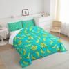 Feelyou Cartoon Banana Comforter Set King Size Tropical Fruit Bedding Set for Kids Boys Girls Delicious Banana Fruit Print Duvet Set Soft Comforter 1 Comforter Set with 2 Pillowcases view 4