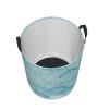 Watercolor Seashells Texture Laundry Hamper with Durable Handle Waterproof Foldable Laundry Basket Circular Dirty Clothes Storage Basket for Bathroom Bedroom Dorm Nursery view 3