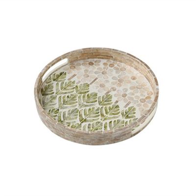 Outdoor Tray Coffee Table Tray Modern Decorative Tray Handmade Shell Tray Desktop Decoration Storage Tray Organizer for Coffee Dessert Tea Kitchen Tray (Color : A)