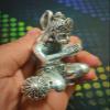 PH Artistic Hanuman Sterling Silver Idol God Bajrangbali Statue Home Temple Puja Decor D598 view 2