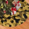Yssammns Christmas Tree Skirt, Black Yellow Brown Camouflage Pattern Xmas Plush Tree Skirt Xmas Tree Ornaments for Xmas Holiday Party Decorations 30" view 2