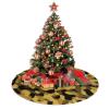 Yssammns Christmas Tree Skirt, Black Yellow Brown Camouflage Pattern Xmas Plush Tree Skirt Xmas Tree Ornaments for Xmas Holiday Party Decorations 30" view 4