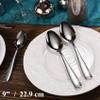 KEAWELL Premium Louis Hammered Serving Utensils, 18/10 Stainless Steel, Squared Edge Design, Mirror Finish, Dishwasher Safe (Serving Spoons, Set of 4) view 2