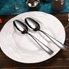 KEAWELL Premium Louis Hammered Serving Utensils, 18/10 Stainless Steel, Squared Edge Design, Mirror Finish, Dishwasher Safe (Serving Spoons, Set of 4) view 3