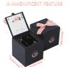 Dekun Preserved Roses in a Gift Box Real Roses Mothers Day Valentines Day Gifts for Give Friend Gifts That Last a Year (Black Rose) view 2