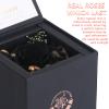 Dekun Preserved Roses in a Gift Box Real Roses Mothers Day Valentines Day Gifts for Give Friend Gifts That Last a Year (Black Rose) view 4