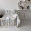 Christmas Throw Blanket Flannel Blankets Cozy Soft Warm Fleece Blankets, Christmas Gold and White Snowflake Grey Fleece Blanket Decorative Throw Blankets for Couch Bed Sofa Dorm, 30x40 inch view 4