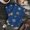 SODIKA Towels Dish Towels Super Absorbent Linen Kitchen Towels, Soft Reusable Cleaning Bar and Tea Towels Set Merry Christmas Snowflake Xmas Winter Holiday 2 Pack 18" x 28" view 2