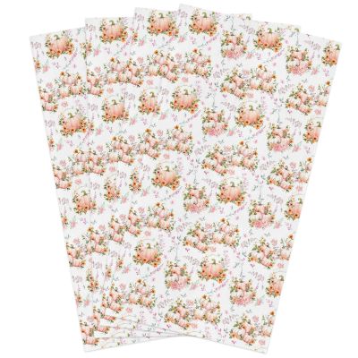 SODIKA Towels Dish Towels Super Absorbent Linen Kitchen Towels, Soft Reusable Cleaning Bar and Tea Towels Set Autumn Pumpkin Eucalyptus Leaves 4 Pack 18" x 28"
