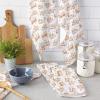 SODIKA Towels Dish Towels Super Absorbent Linen Kitchen Towels, Soft Reusable Cleaning Bar and Tea Towels Set Autumn Pumpkin Eucalyptus Leaves 4 Pack 18" x 28" view 3
