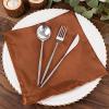 50 pcs 20-Inch Cinnamon Brown Satin Dinner Napkins - for Wedding Party Reception Events Restaurant Kitchen Home view 3