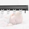 LIGUOYI Ceiling Mount Curtain Tracks Heavy Duty Curtain Track 4.6ft - 19.7ft Metal Curtain Rails, with Curtain Pulleys and Hooks, Easy to Install Wall Track for Living Bedroom view 1