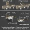 LIGUOYI Ceiling Mount Curtain Tracks Heavy Duty Curtain Track 4.6ft - 19.7ft Metal Curtain Rails, with Curtain Pulleys and Hooks, Easy to Install Wall Track for Living Bedroom view 3