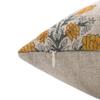 Fabritual Handcraft Block Print 20X20 Throw Thick Linen Invisiable Zipper Pillowcase Cushion Cover Fall Decoration, for Sofa, Couch, Home Dcor, Balcony, Farmhouse, Swedesh, Mustard view 3