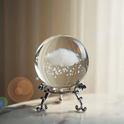 HXSCOO 1pc Night Sky Meteor Moon Crystal Ornament, Round, Desktop Home Decoration Small Ornament (Color : Cyuyun)