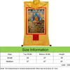 Buddha Zen Wall Hanging,Meditation Tapestry,buddha tangka,scroll mural,Shakyamuni Tibetan Thangka Tapestry Embroidery Painting Handmade Buddhist Thangka Brocade(Color:Gold,Size:M)(Color:Blu,Size:S)(Co view 2