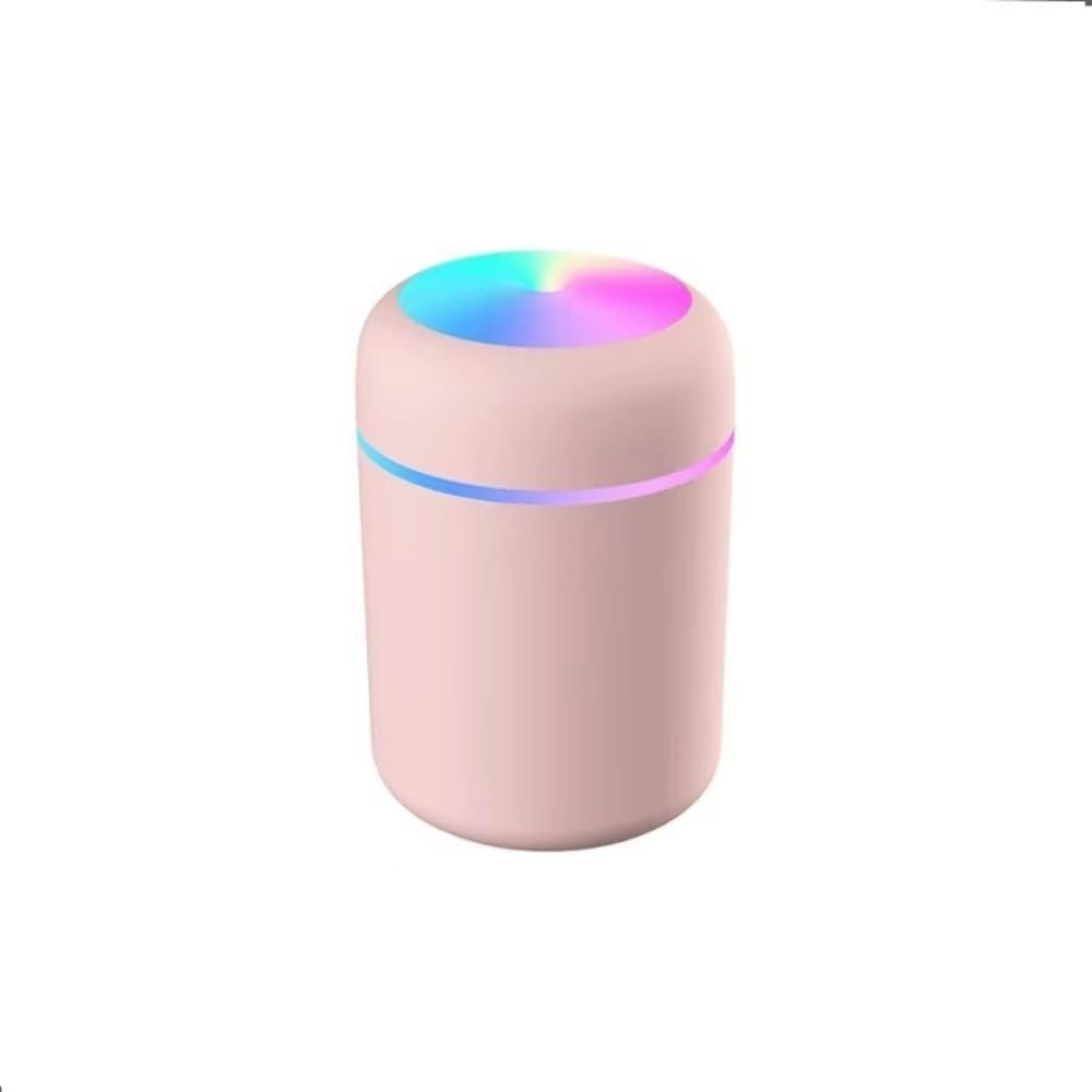 OPyCos 300ml Small Air Humidifier, Portable Portable Lamp, Bedroom Mist in, Home Humidity Sprayer (Size : Merah Jambu)