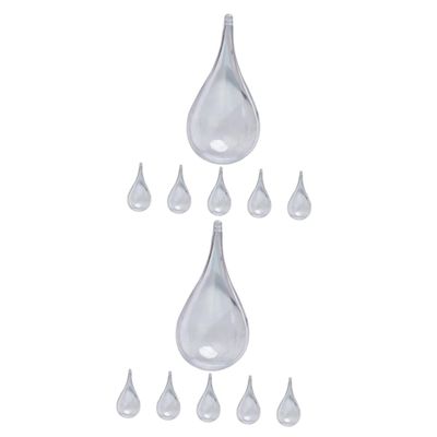 NOLITOY 12pcs Fillable Ornaments for Crafting Drop Shape Christmas Decorations for Weddings Parties Valentine Day and Home Decor