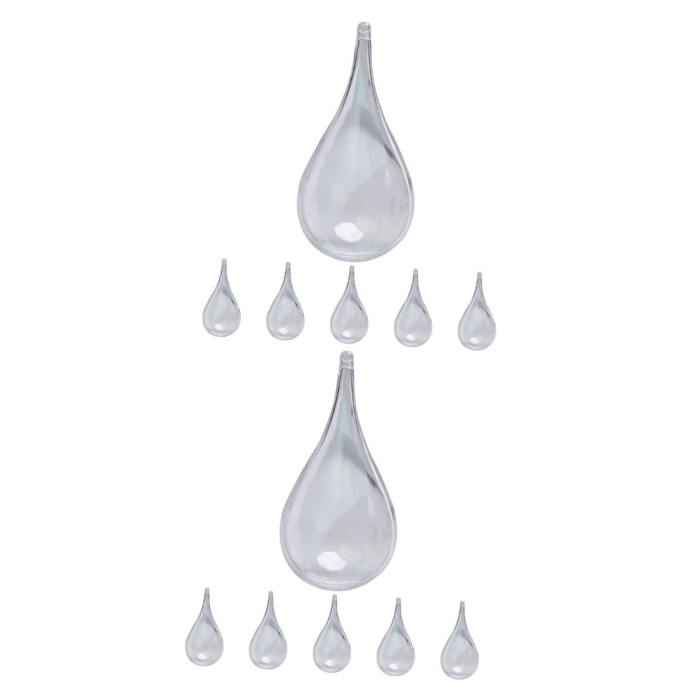 NOLITOY 12pcs Fillable Ornaments for Crafting Drop Shape Christmas Decorations for Weddings Parties Valentine Day and Home Decor