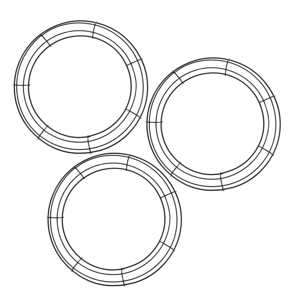 3pcs Garland Hoop Macrame Wire Wire Wreath Frame 16 inch Wreath Making Iron Frame Round Metal s Christmas Iron Flower Stand Wrought